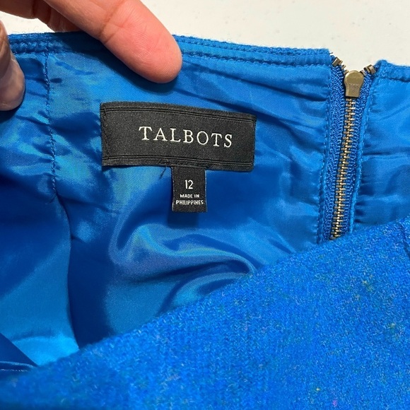 Talbots Royal Blue Straight Wool Blend Skirt size 12 - Picture 7 of 8